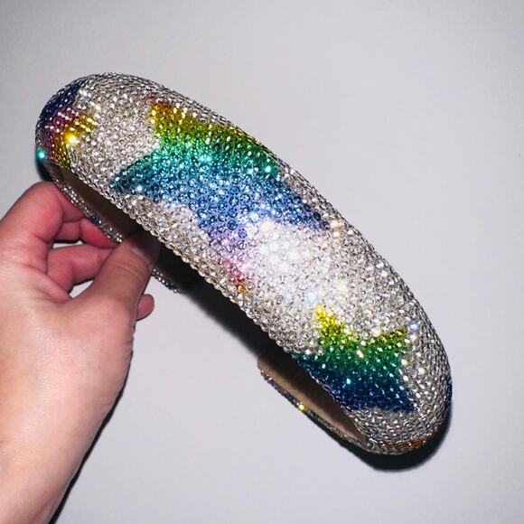 Rainbow Star Rhinestone Headband Sparkly Hair Accessory - Picture 6 of 7